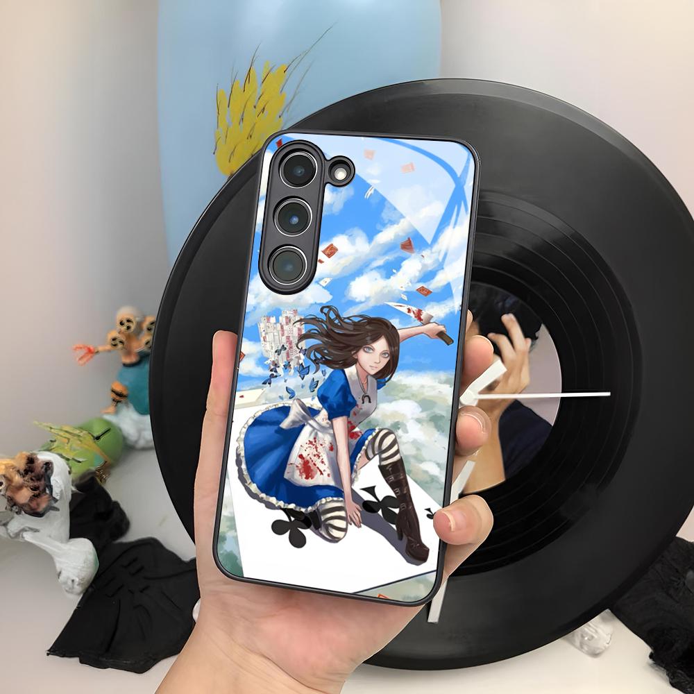 Чехол для телефона Alice Madness Returns для Samsung Galaxy S25 S24 S23 S22 S20 S21 Note20 Ultra Plus Edge Fe Цветной Серебристый Co