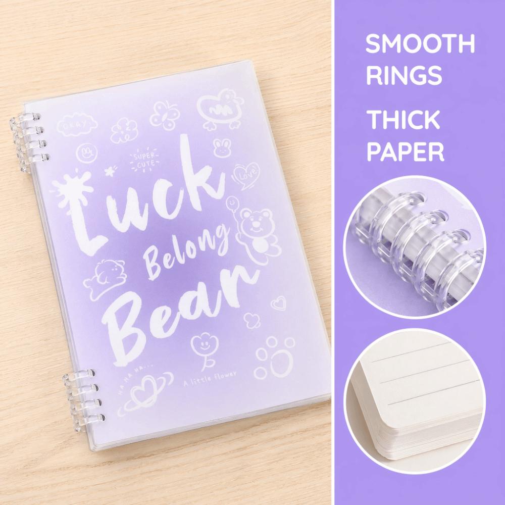 Gradient Color Binder Notebook Detachable Binder Journal Loose-leaf Notebook  School Office