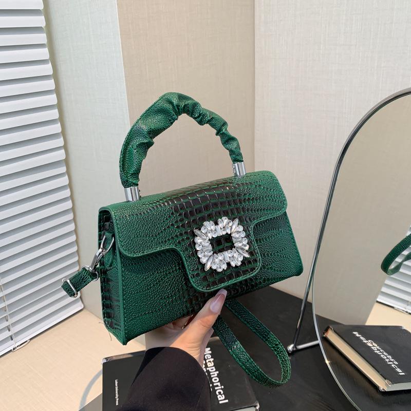 Сумка с высокой стоимостью, женская осенняя сумка с глянцевым крокодиловым узором, универсальная повседневная сумка-мессенджер через плечо, маленькая квадратная сумка