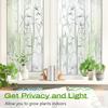 Frosted Bamboo PVC Window Film - Static Cling UV Blocking Privacy Cover for Home Bathroom Glass Doors Removable