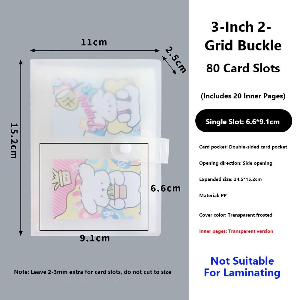 PVC Photocards Holder Transparent Bill Storage Booklet Simple Photo Album