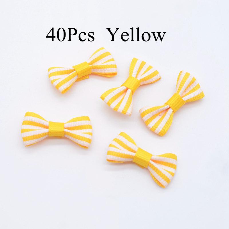 40 шт., мини-лента в рубчик, галстук-бабочка, аппликации, плоская задняя часть, орнамент для скрапбукинга, нашивки, аксессуары, принадлежности для рукоделия