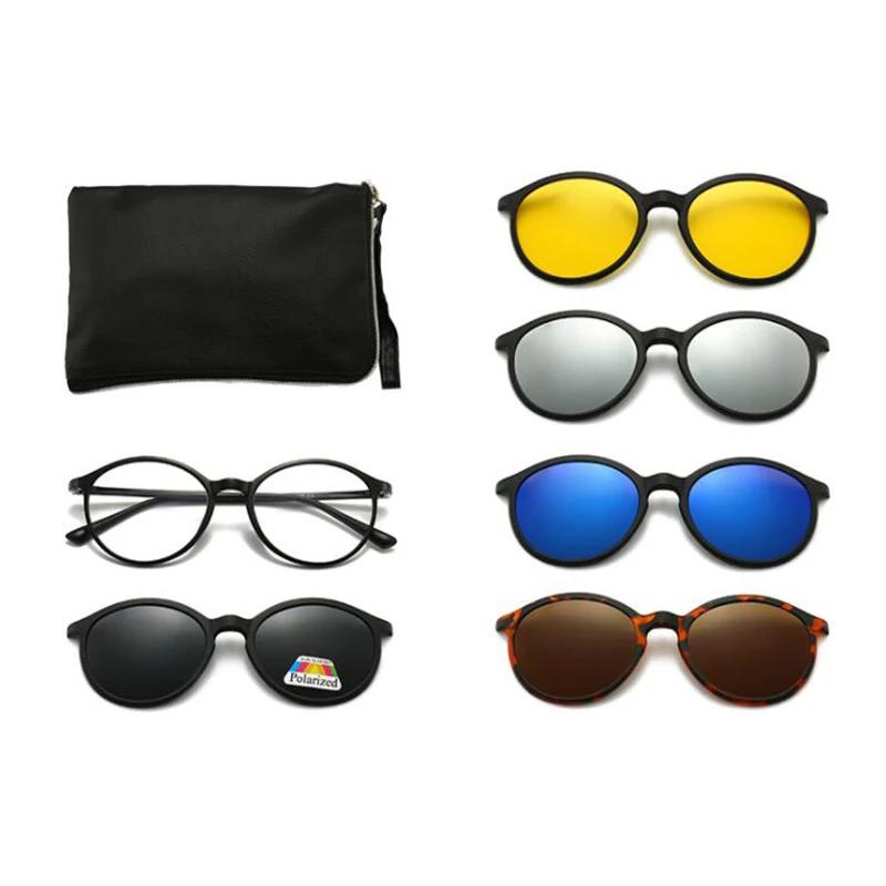 2223 Магнитная клипса Круглая оправа Очки для близорукости 0 -0.5 -1.0 -1.5 -2.0 -2.5 -3.0 -3.5 -4.0 -4.5 -5.0 -5.5 -6.0