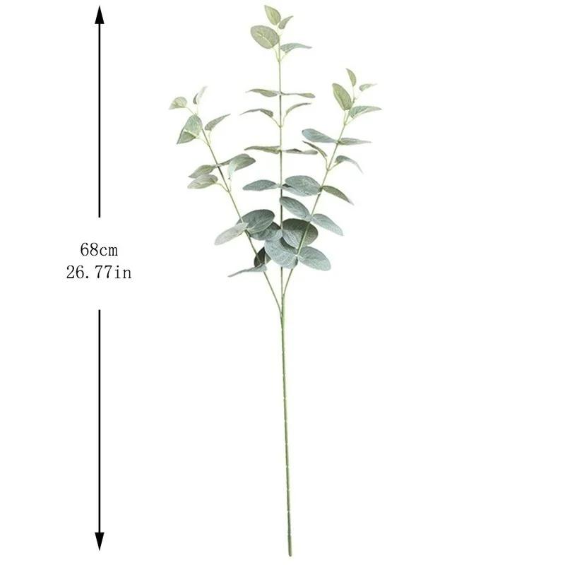 Предметы для украшения дома Имитация зеленого растения Листья эвкалипта Монетки Цветочная композиция Домашние украшения Свадебные листья
