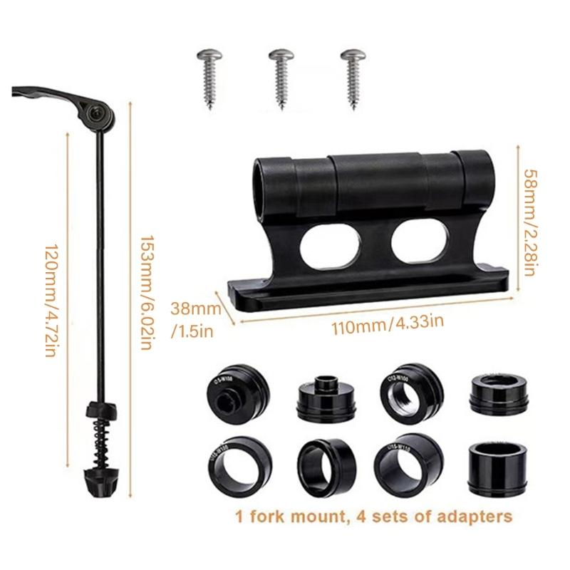 Bicycles Fixed Front Fork Bracket Mount Rack Aluminum Alloy Bicycles Fork Mount Car Roof Rack Bike Block Fork Mount