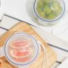 Durable Plastic Fruit Preservation Box Clear with Lid Circular Sealed Box Reusable Multipurpose Food Saver Box Refrigerator
