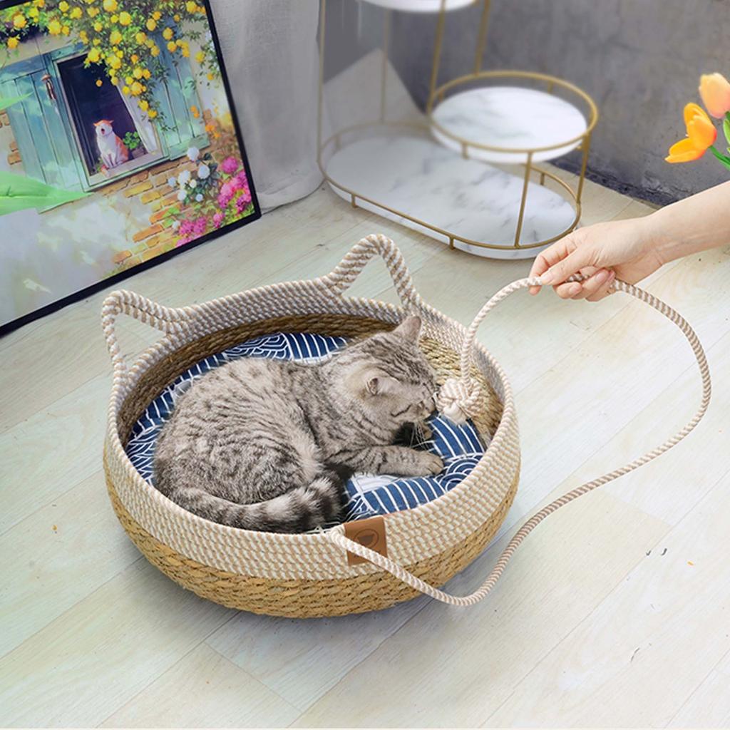 Кошачье гнездо, кошачье гнездо из ротанга, кошачье гнездо ручной работы