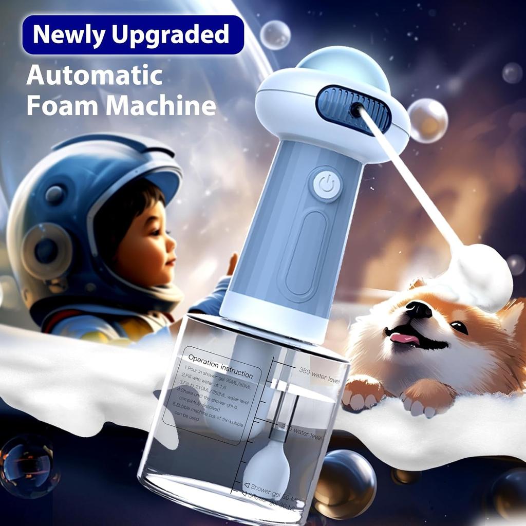 PawPartner IP7 Водонепроницаемый электрический пенный душ для собак, принадлежности для купания собак, магнитная зарядка, автоматический дозатор мыла для собак