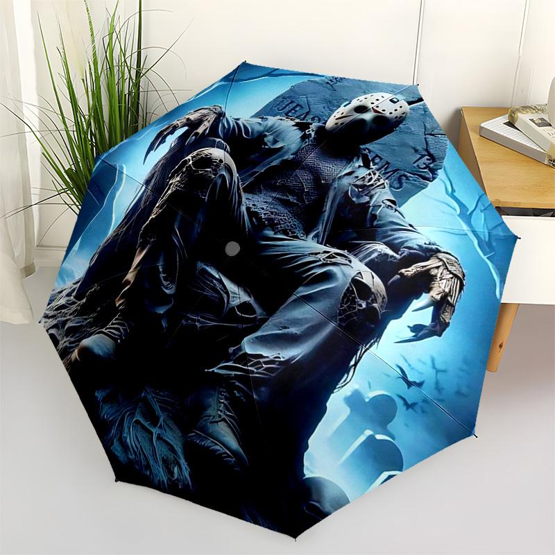 1pc Tree of Life Cosmic UmbrellaAuto-Open Close, Foldable Design, Outdoor for Fans & Travelers, Festive Gift with Iron Frame.D104