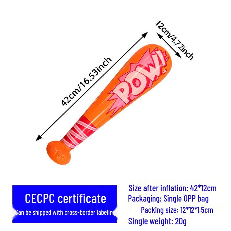 Colorful Inflatable Baseball Bat Toy - Perfect for Kids' Sports and Cheer Events