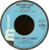 7-дюймовая пластинка FAITH HOPE CHARITY Baby Dont Take Your Love L808 Maxwell 1970 США SoulFunk Б/у