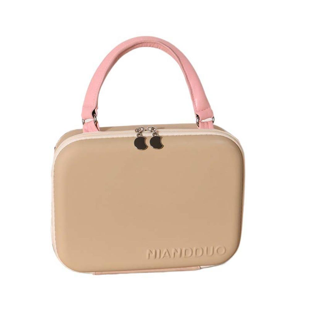 Dopamine Color Handheld Makeup Bag Large Capacity Portable Cosmetic Case Cosmetician