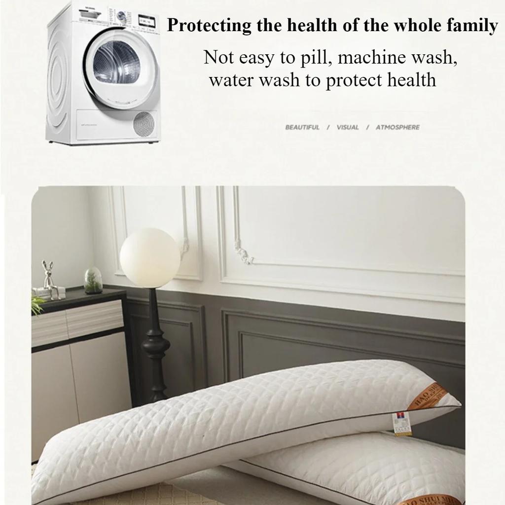 1 шт. Роскошная стеганая двойная подушка, удобная длинная подушка для тела, поддержка шеи, содержит наполнитель для спальни, дивана, домашнего декора