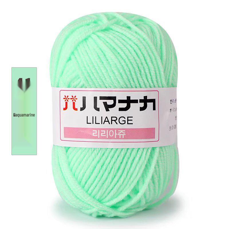 4-Ply Milk Cotton Yarn for Scarf, Doll, Bag, Medium-Thick Baby Crochet & Knitting DIY Material