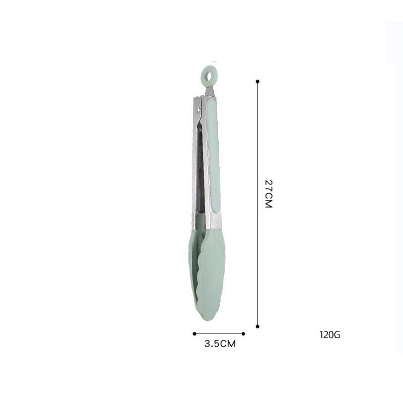 1/7/9/12inch Stainless Steel Food Clip BBQ Grill Steak Clip with Silicone Non-slip Handle Kitchen Accessories