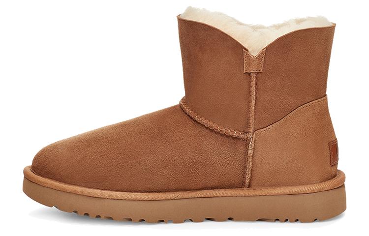 Женские кроссовки UGG Bailey Zip Mini Ретро с флисовой подкладкой Коричневые Женские