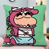 Crayon Shin-chan Pillow Case Cartoon Square Cushion Case Dustproof Pillow Cover Home Sofa Living Room Bed Couch Decor Pillowcase