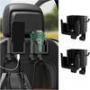 2PCS Multifunctional Car Cup Holder + Car Phone Holder + Car Purse Hook,Hanging Back Seat Car Organizer With Headrest Hooks,Universal Car Organizer