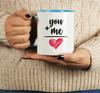 Inkdotpot 11 унций керамические кофейные кружки You Me Love кофейные кружки отлично подходят для жениха и невесты, подарка на помолвку, холостяка и девичника