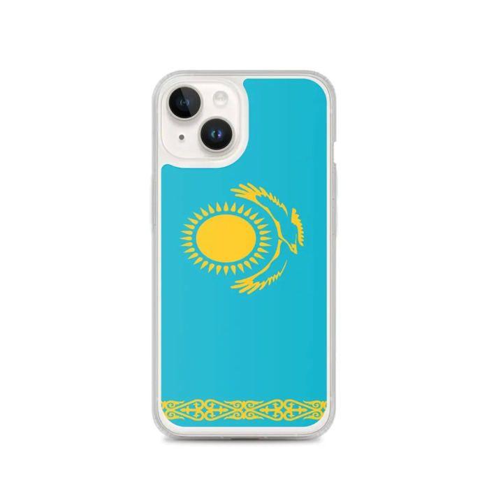 Coque iPhone - Multicolore - Drapeau Kazakhstan - Souple - TPU - Design Vertical