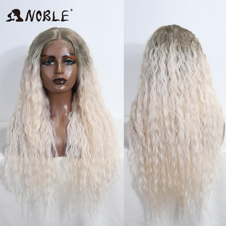 Noble Lace Front Wig Cosplay Curly Wig 30 Inch Lace Part Wig Baby Hair Lace Wig For Women Blonde Wig Synthetic Lace Front Wig