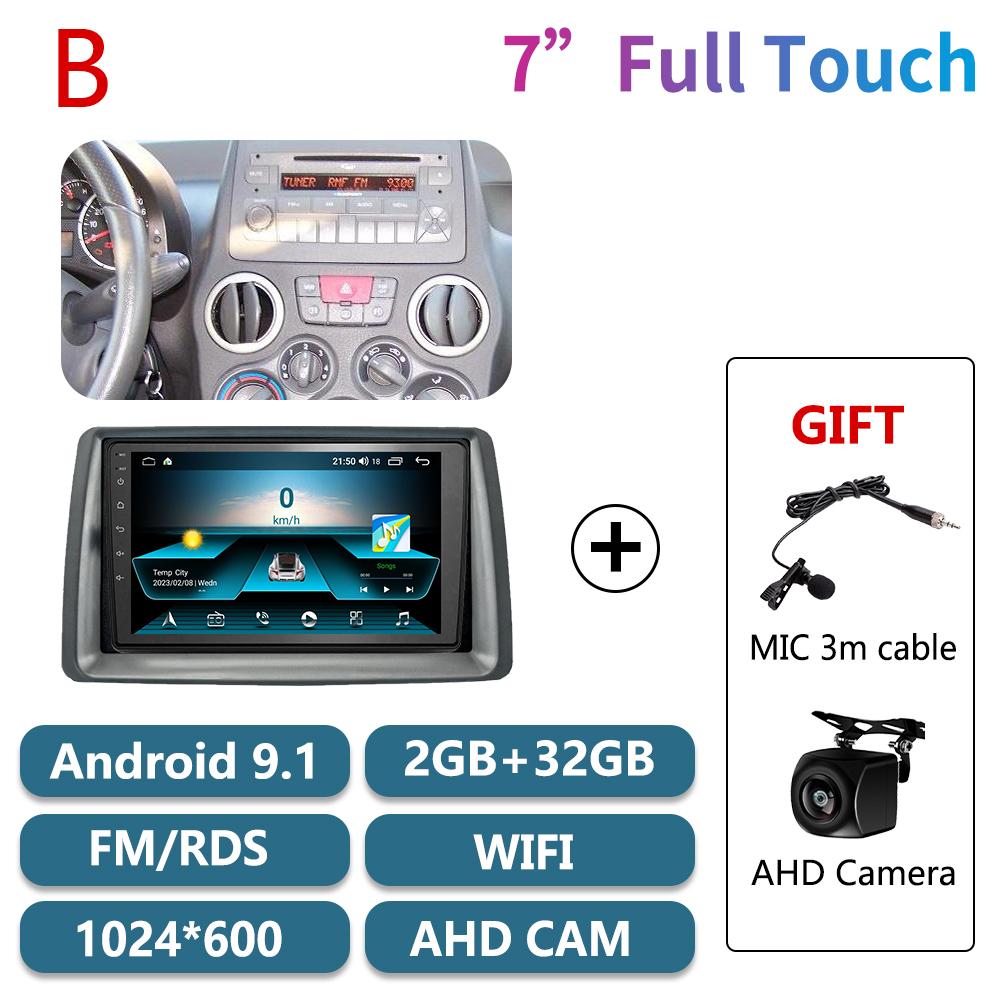 2 Din Car Radio Android for FIAT Panda 2003-2012 Stereo WIFI Multimedia Player Head Unit Navigation Autoradio Carplay Auto 4G