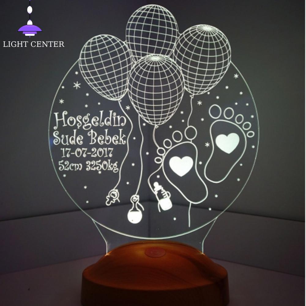 3D Customizable/ Birthday Themed Night Lamps Kids Lamp Moon Night Light Room Lamp Desk Decor Cool Lamps