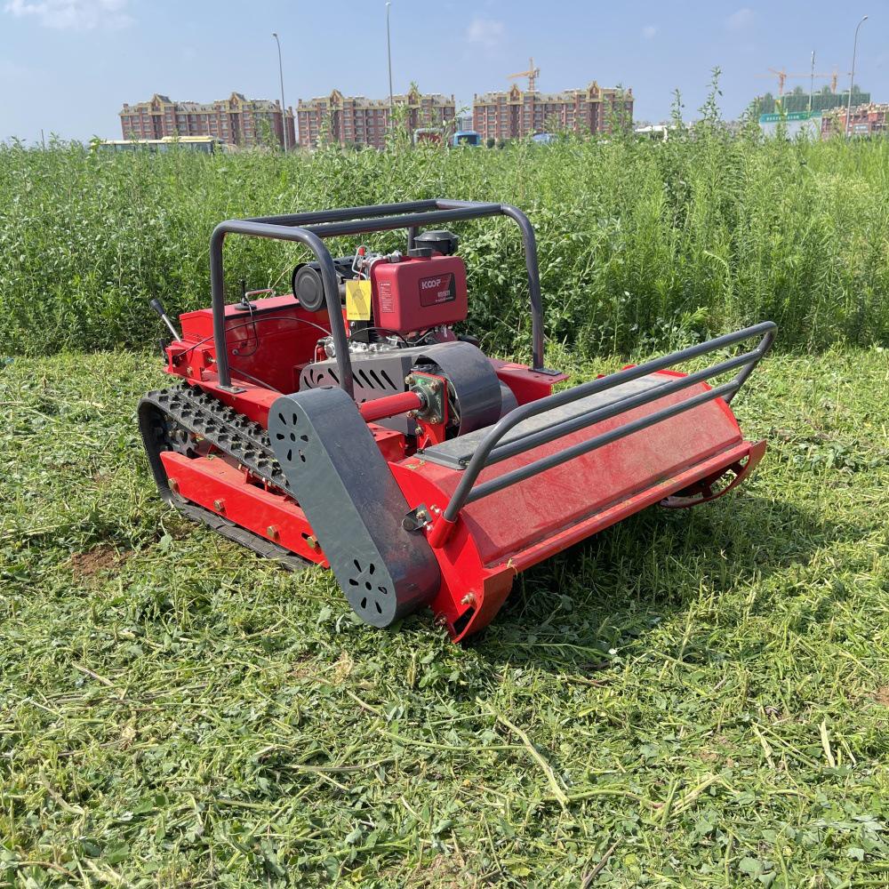Self-Propelled Agricultural Crawler Mower & Weeder for Challenging Terrain