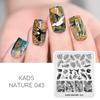 Пластина для штамповки ногтей Nature 043, тропические растения, листья черепахи, коала, узор для дизайна ногтей, трафарет для дизайна, инструменты «сделай сам»