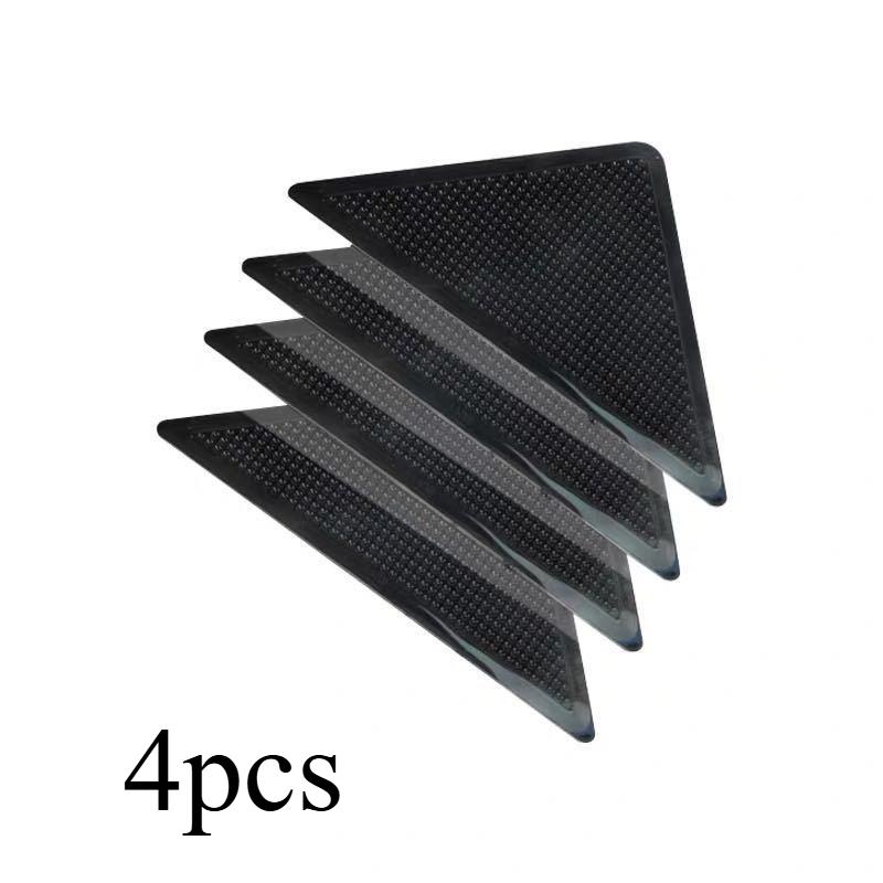 4/8/12 шт. Противоскользящий резиновый коврик Треугольник для ковра, Многоразовые моющиеся захваты Захват для ковра, Нескользящая накладка на углы ковров