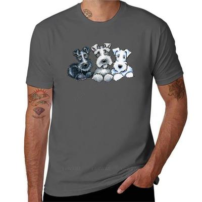 Футболка Schnauzer Company для мальчиков с принтом животных, футболки на заказ, создай свой дизайн, мужская одежда