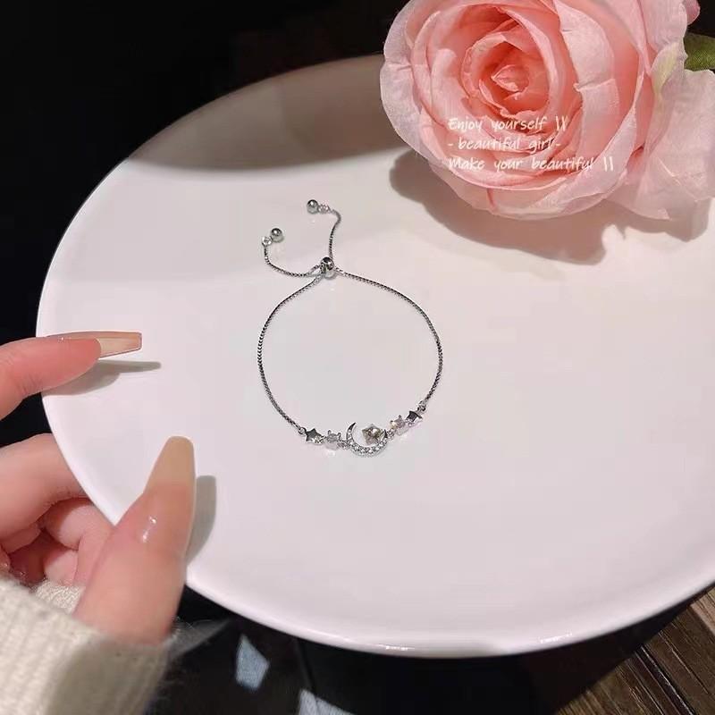 Изысканный браслет с цирконом в виде звезды и луны для женщин, модное шикарное украшение