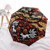 1pc Japanese Mythology, Dragons, Fox Spirits Umbrella with Plastic Handle,Compact & Stylish,Suitable for All Seasons YS331100