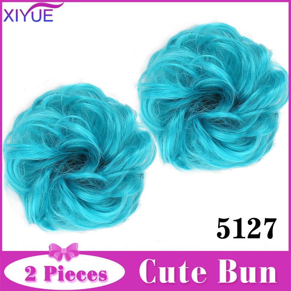2 шт., грязный пучок для волос, заколка для наращивания волос, вьющиеся волосы, пончик, искусственные волосы, шиньон, синтетические волосы, грязный шиньон для женщин, свадьба