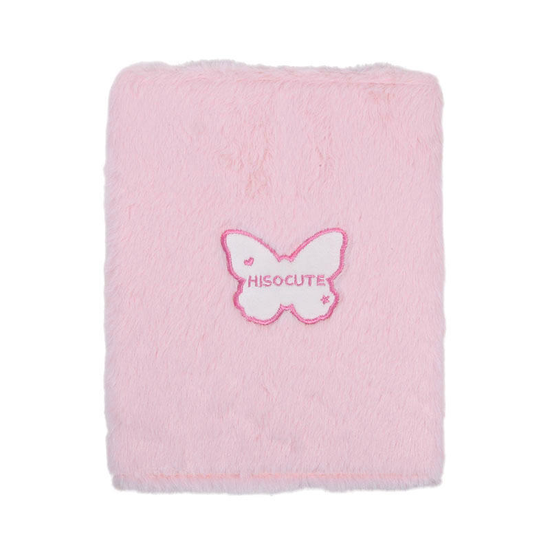 Милый вышитый плюшевый фотоальбом-держатель для карточек, трехдюймовая маленькая папка для хранения карточек без внутренних страниц