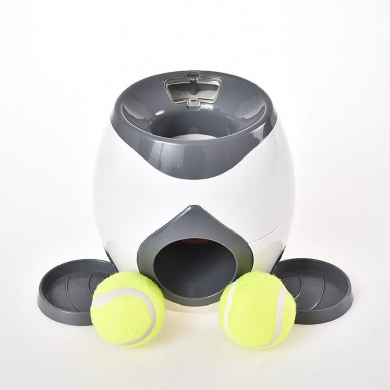 2-in-1 Automatic Pet Feeder and Tennis Ball Launcher, Training Reward Machine for Dogs