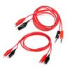 Double-Ended Alligator Clip To Banana Plug Power Test Cable, 1M (2 Clips, 2 Plugs)