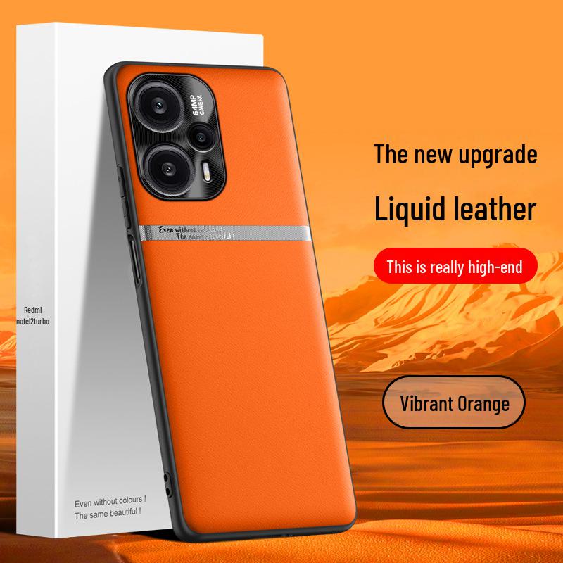 Защитный чехол Redmi Note 12 Turbo Leather Anti-Fall, цельный дизайн
