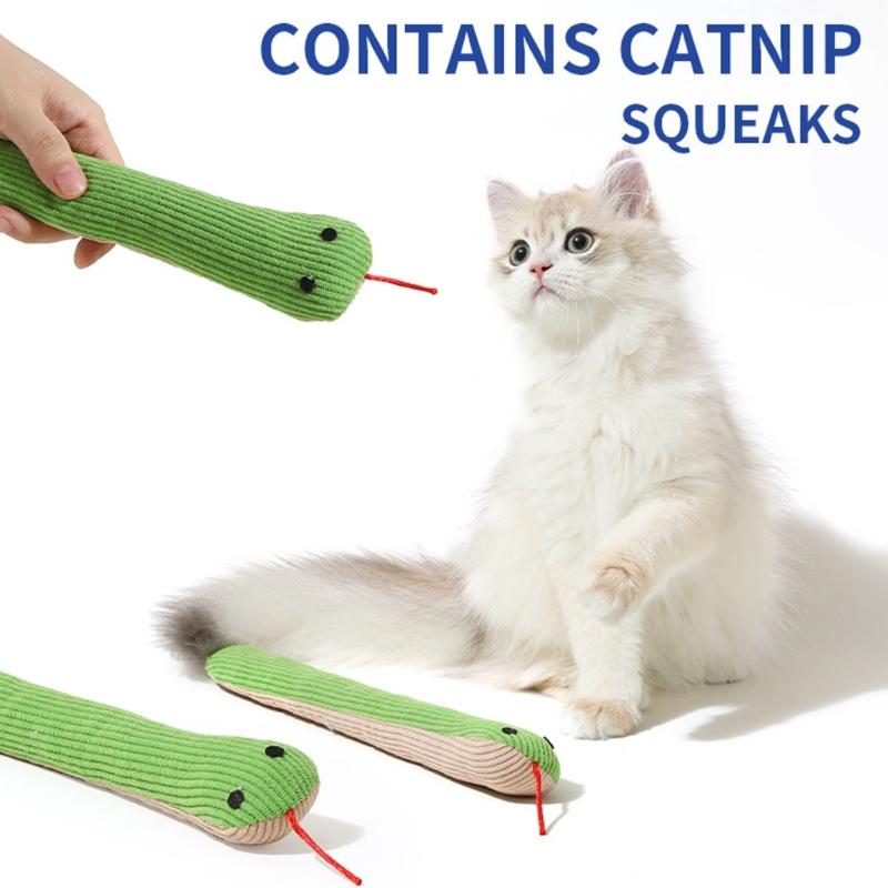 Cats Crinkle Stuffed Toy Kitten Toy Crinkling Cats Teething Chewing Snake Crinkling Cats to Exercise Gift