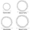 Xmas DIY Craft Blank Ornament Natural Vine Rattan Ring White Garland Christmas Decoration Wicker Wreath
