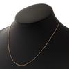 Pink Gold 18K Venetian 45cm [Fairy Carret] Necklace, Gold, Chain, (Heart-Shaped Adjuster, 0.8mm Width, Approx. 2g)