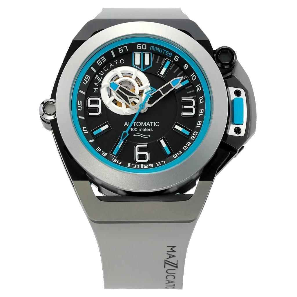 Mazzucato Мужские часы RIM Scuba Blue Grey Reversible Double Dial Automatic SUB06-GY312 100M