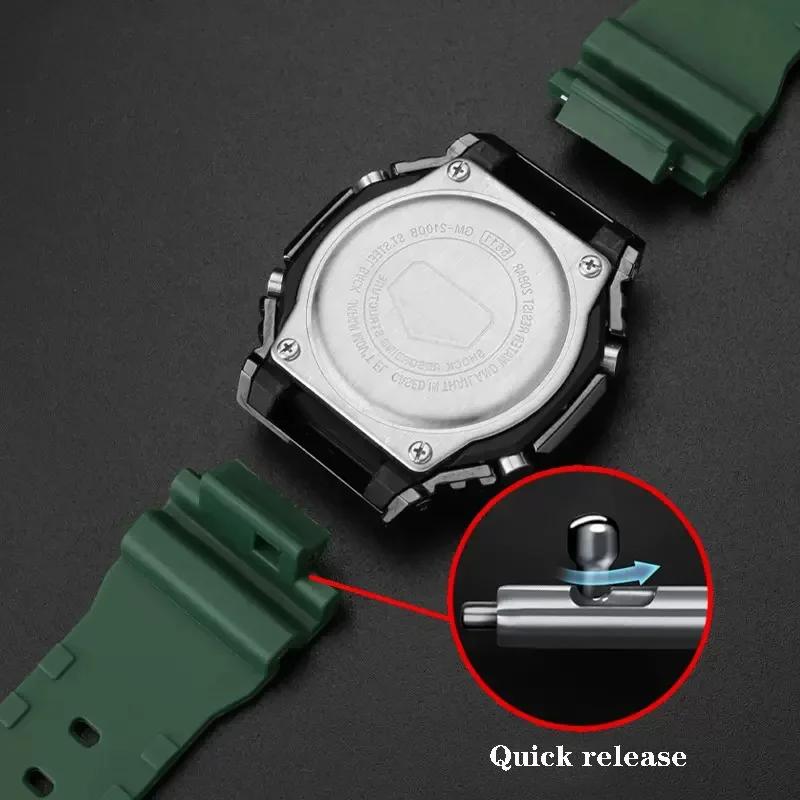 Ремешки для часов Casio G-Shock GM-2100 GM-S2100 GA-2100 GM-5600/GA5600 силиконовые мужские спортивные водонепроницаемые аксессуары для часов ремешок