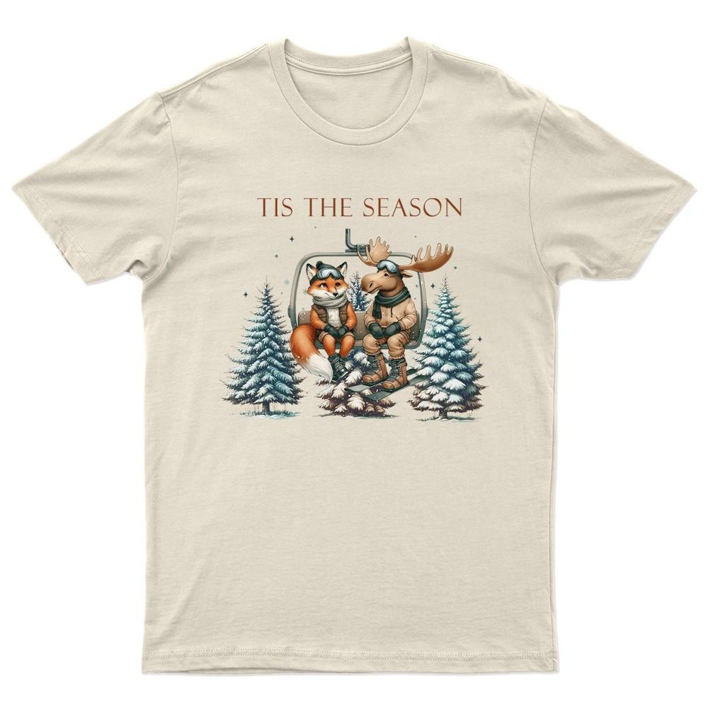 Tis The Season Winter TShirt Unisex Gift Retro Seasonal Funny Xmas Santa a