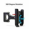 Motorcycle Aluminum Alloy Rearview Mirror 360 Rotatable Phone Holder