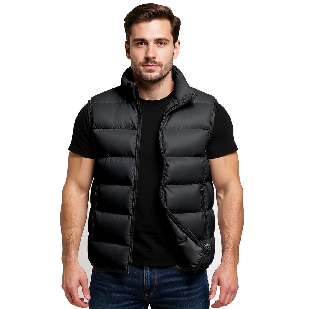 Men's Down Cotton Warm Outdoor Sleeveless Jacket
