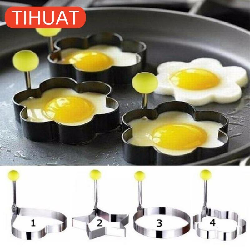 Формирователь блинов из жареного яйца, форма для яиц из нержавеющей стали, круглая форма в форме сердца