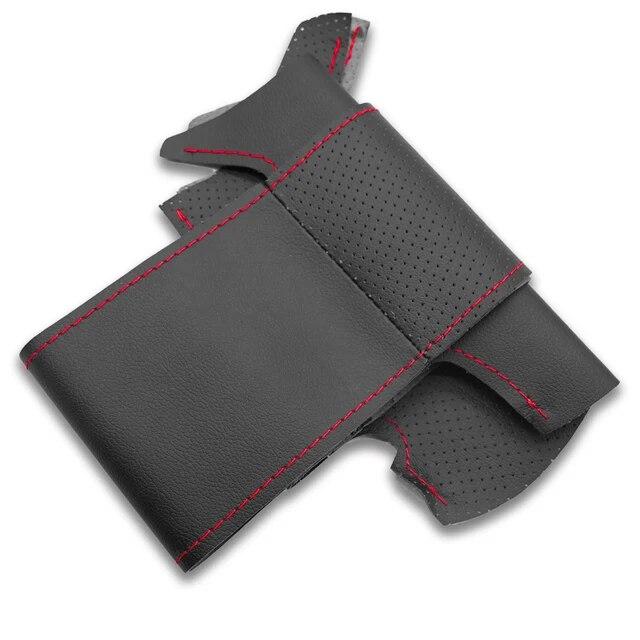 Автомобильный стайлинг чехол на руль кожаная отделка для Renault Logan 1 Sandero Symbol Clio Twingo 2 Lada Largus Nissan Almera 3 G15