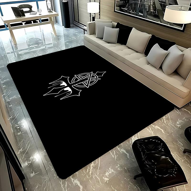 3D HD Printing Mysterious Goat Theme Rug,Carpet for Living Room Bedroom Sofa Doormat Decor,Kid Game Non-slip Floor Mat Alfombra