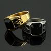 New Personalized, Fashionable and Popular Men's Ring with Retro Inlaid Glass Stone